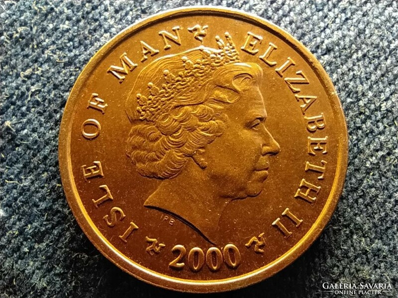 Man-sziget II. Erzsébet 2 penny 2000 PMM (id56096)