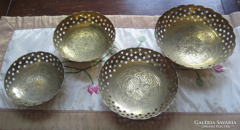 4 Indian copper bowls