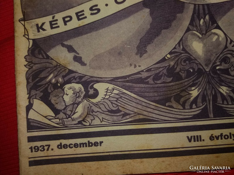 Antik 1937.12. VIII. évfolyam" VILÁGPOSTA " képes családi folyóirat újság gyönyörű állapotban