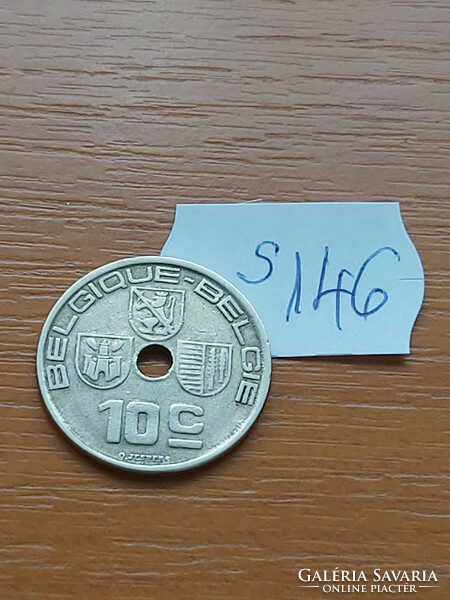 Belgium belgique - belgie 10 centimes 1938 nickel-brass, iii. King Leopold s146