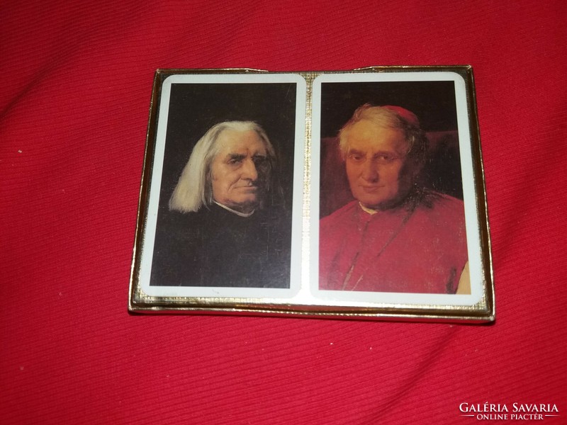 Retro piatnik French rummy playing card liszt ferenc and haynald lojos cardinal back collectors