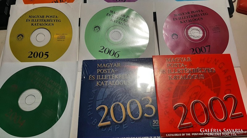 Hungarian post office and stamp duty catalog on CD from 2002 to 2011