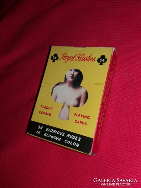Régi erotikus akt pin-up francia römi kártya HIÁNYTALAN gyárilag 54 lapos a képek szerint