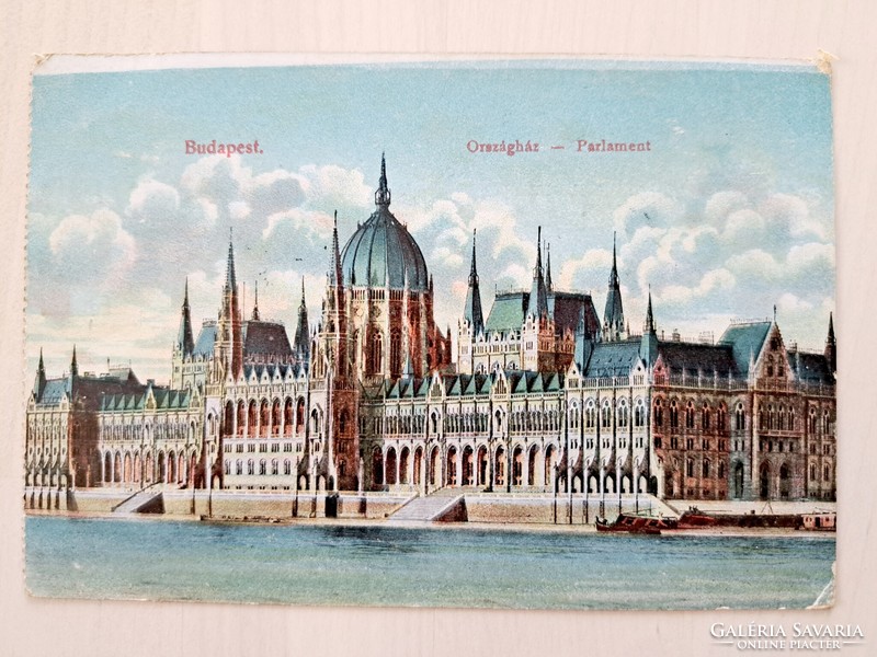 Budapest, Parlament, Országház, antik, régi képeslap, 1912