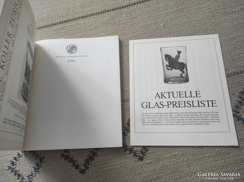Német üveges könyv - Glas - Walter Spiegl - Battenberg Antiquitäten Kataloge  üvegművészet