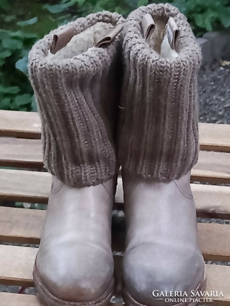 German women's leather boots, size 38, original price: eur 250