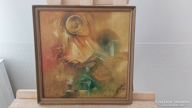 (K) Szép Buday Mihály festmény 32x32 cm kerettel, garantáltan eredeti