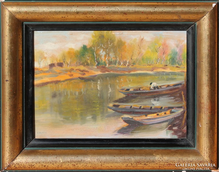 Zoltán Váty: boats on the river