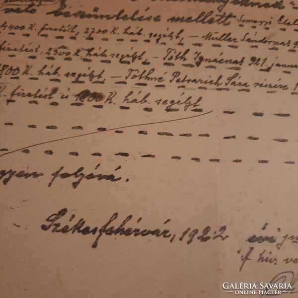 Kislángi állami iskolai gondnokságnak címzett, Fejér Várm. tanfelügyelő által írt  levél 1922.