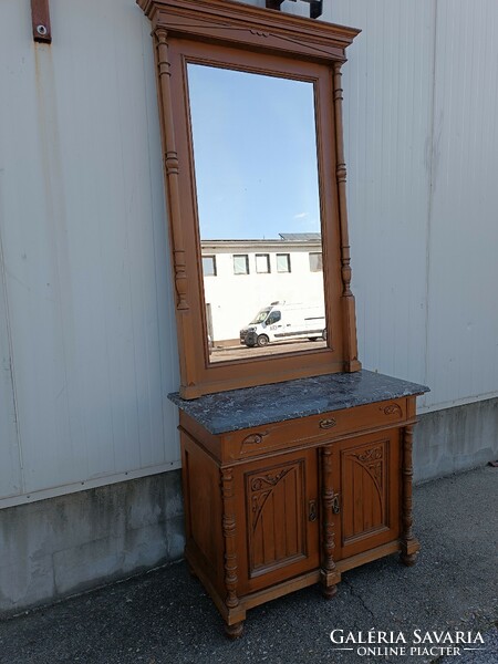 Marble top dresser with mirror
