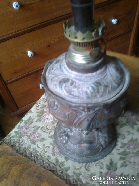 Original Art Nouveau, bronzed lamp