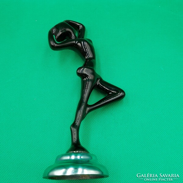 Art deco metal female statue 20 cm