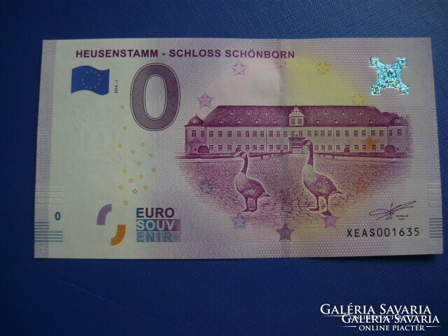 Germany 0 euro 2018 heusenstamm castle wild goose! Rare commemorative paper money!