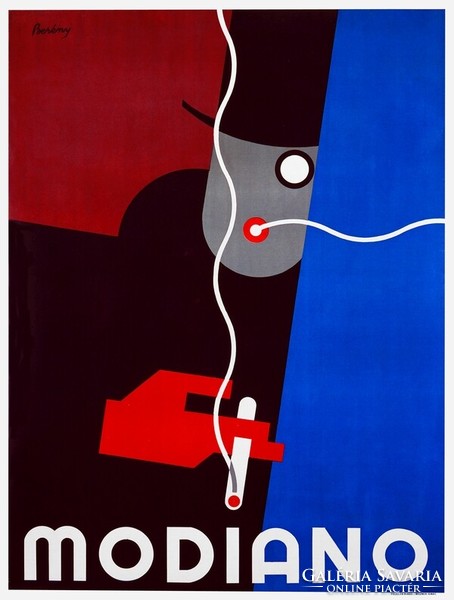 Berény Róbert Modiano 1927 cigaretta papír cigi dohány reklám plakát REPRINT 3. szín