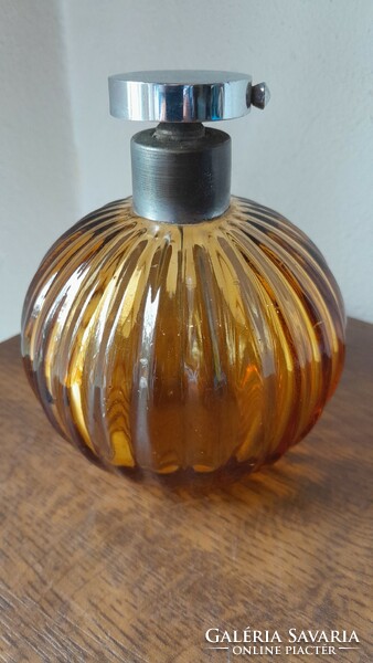 Old very nice perfume bottle from the 1920s-30s. Ribbed and flawless.