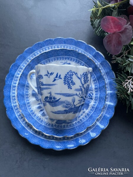 Very old 'kay & co. Worcester blue willow pattern bone china tea breakfast set