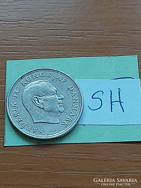 Denmark 1 kroner 1963 ix. King Frederick, copper-nickel sh