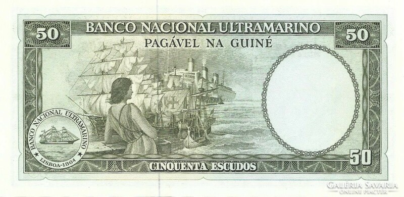 50 Escudo escudos 1971 Portuguese guinea unc