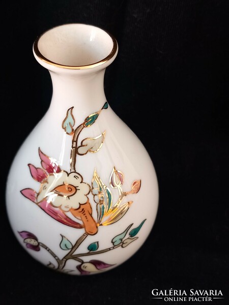 Zsolnay mini vase with lilies in perfect condition
