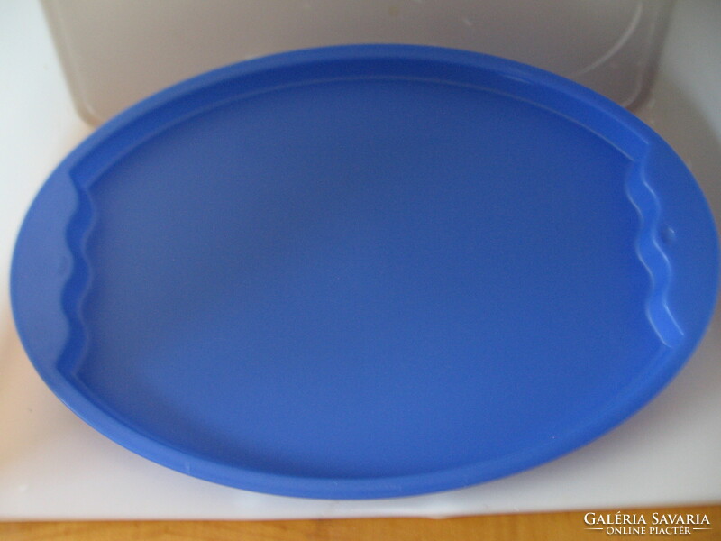 Blue tupperware new wave tray