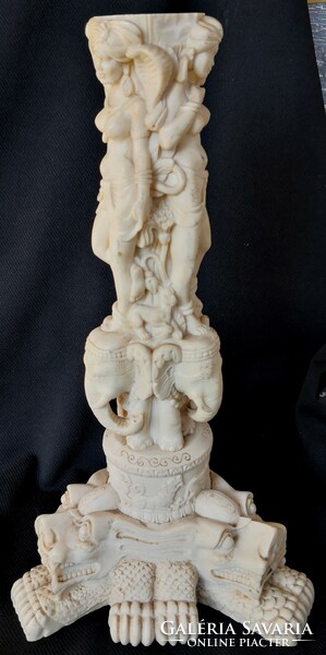 Dt/311 – a.B. With marking - epoxy-resin table leg with oriental motifs