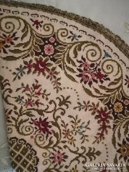 Antique machine tapestry embroidered large tablecloth. 63cm x 66cm