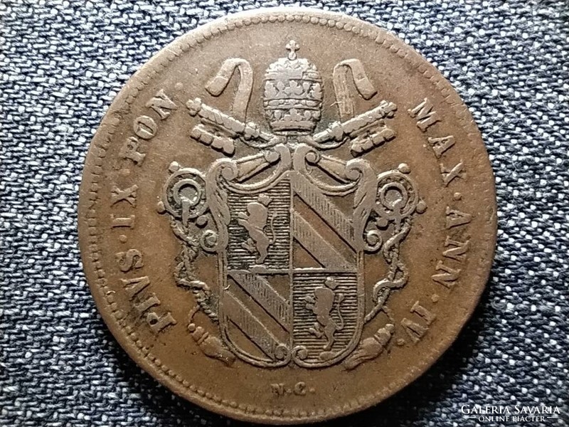 Papal State ix. Pius 2 Baiocco 1849 (id41816)