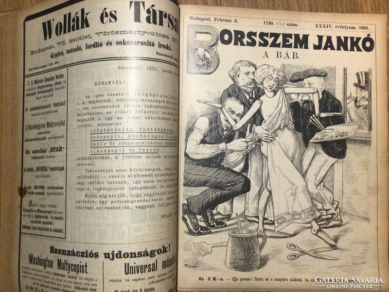 Borsszem Jankó folyóirat 71 szórványszám 1900-19002.-es évekből