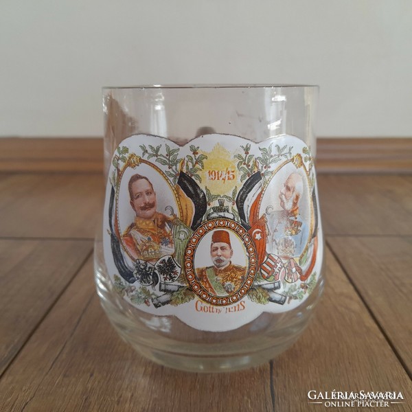 Régi Ferenc József nagy üveg pohár