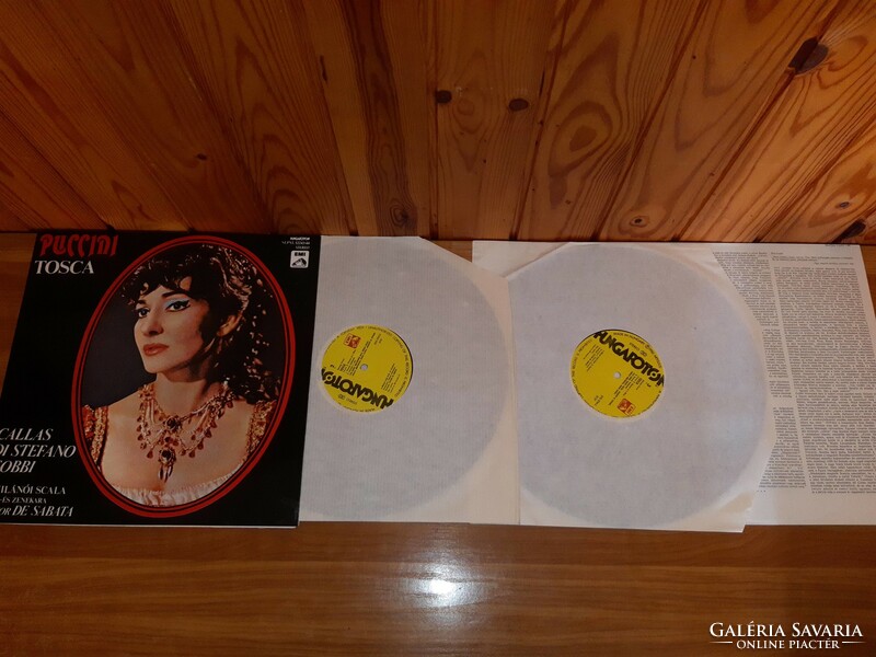 LP Bakelit vinyl hanglemez Puccini - Tosca 2xLP + booklet