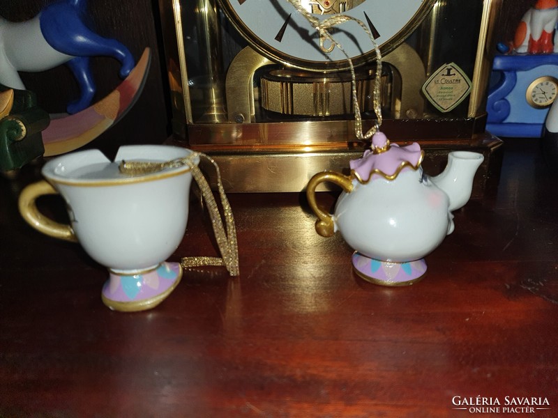 Disney Beauty and the Beast - czesike & mrs potts porcelain Christmas tree decoration