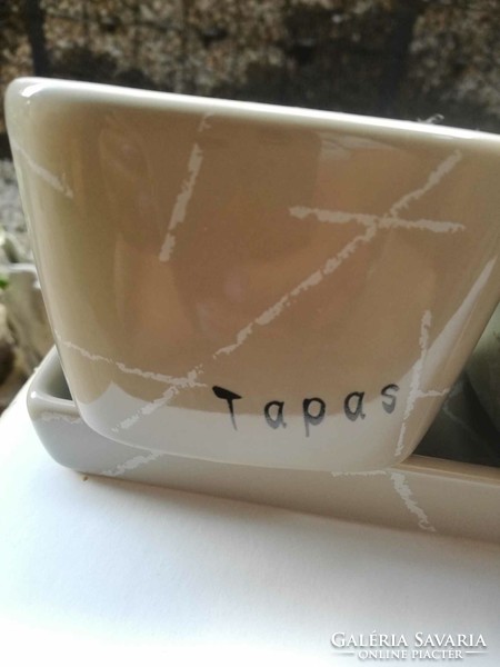 Tapas - 4 részes porcelán kínáló