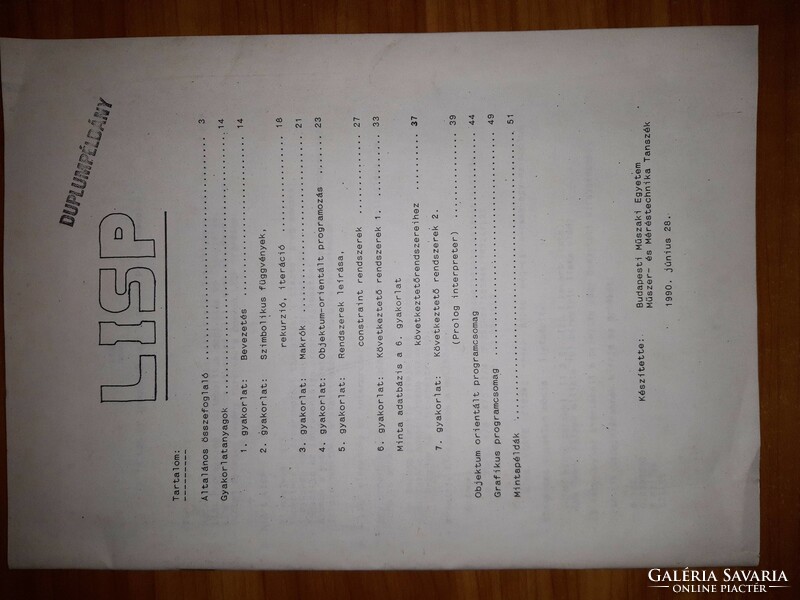 Duplicate copy of Lisp - Budapest University of Technology - 1990 books