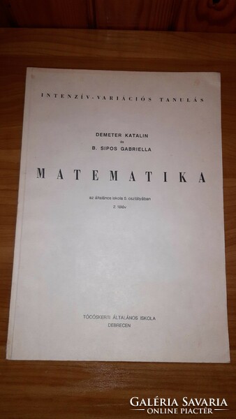 Intenzív-variációs tanulás Matematika 5. osztály 2. félév Debrecen könyv