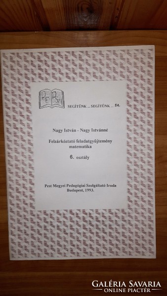 6. osztály 1993 Felzárkóztató feladatgyűjtemény matematika könyv