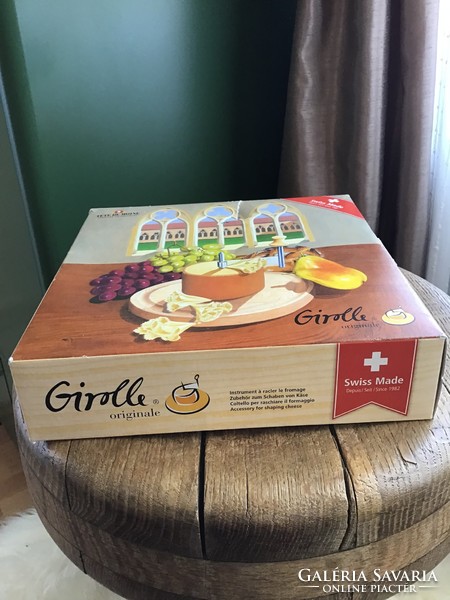 Girolle Swiss cheese in a flower decoration box, new