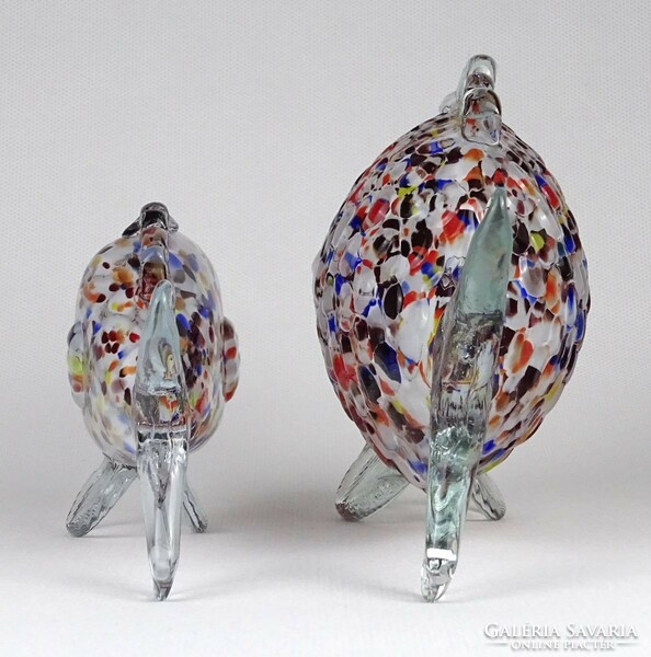1N539 pair of old Murano-style blown glass fish