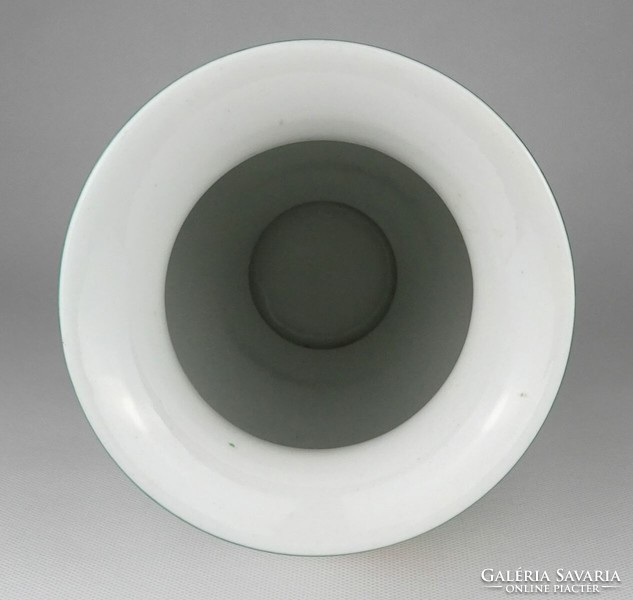 1N708 Virágmintás Óherendi öblös porcelán váza 20.5 cm
