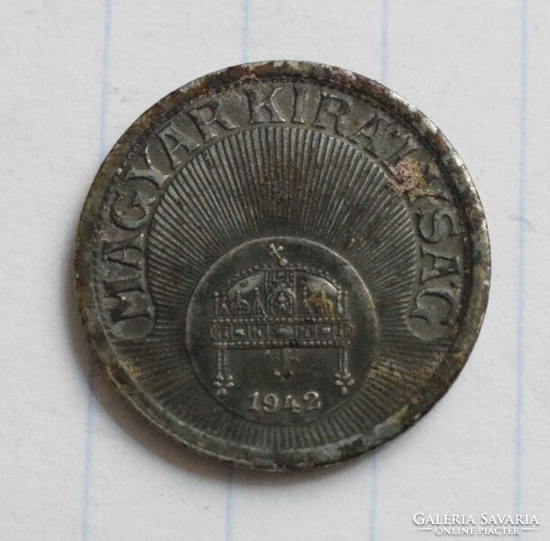 Magyarország 10 fillér , 1942 , Magyar Királyság , pénz , érme