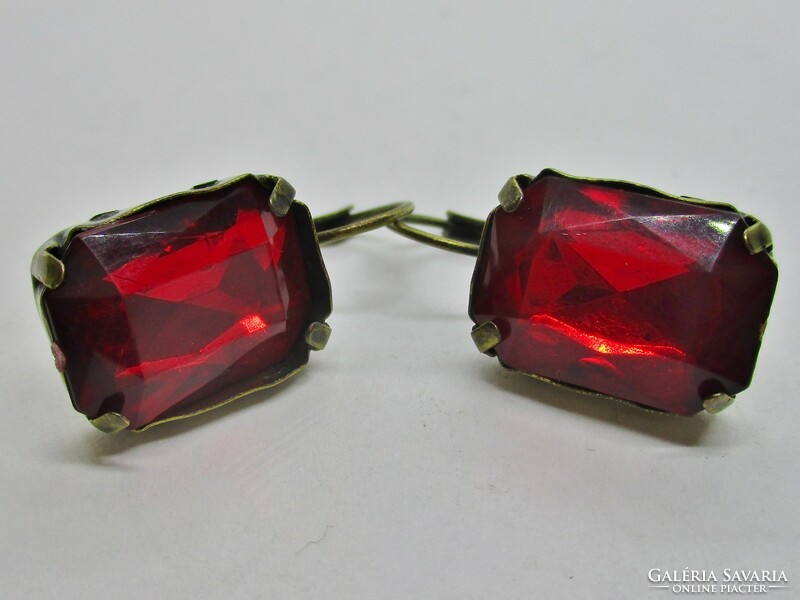 Beautiful antique red stone earrings