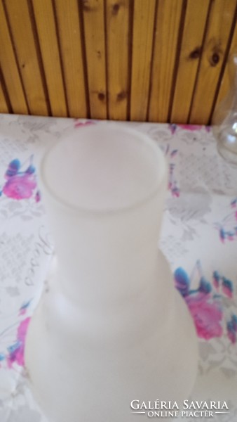 Antique lamp cylinder bura milk glass out