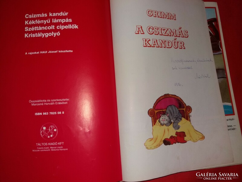 1990. Grimm - HAUI JÓZSEF :Grimm mesék gyermek képes mese könyv  a képek szerint TÁLTOS