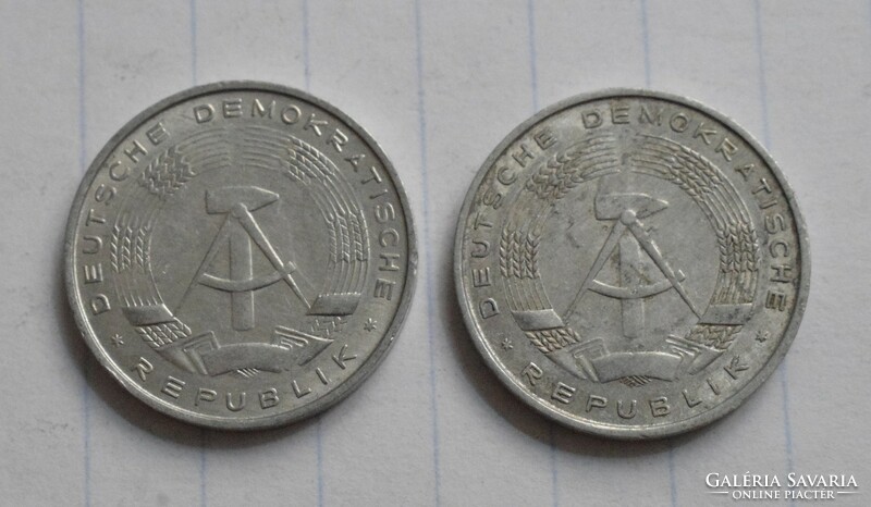 German Democratic Republic 10 pfennig, 1968, 1973, money, coin