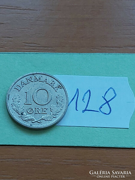 Denmark 10 öre 1967 copper-nickel, ix. King Frederick 128