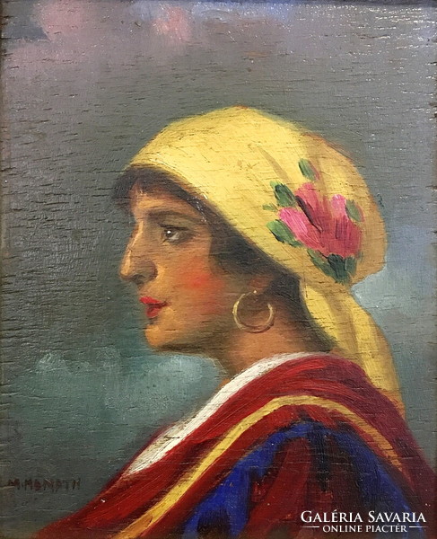 Németh: girl with a headscarf /nicely framed/