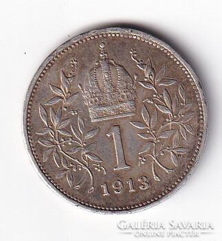 Osztrák ezüst 1 Korona 1913 (patinás)