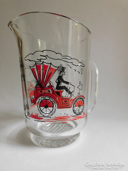 Vintage vintage car glass water jug