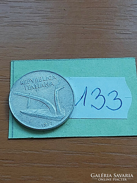 Italy 10 lira 1977 alu. Kalás 133