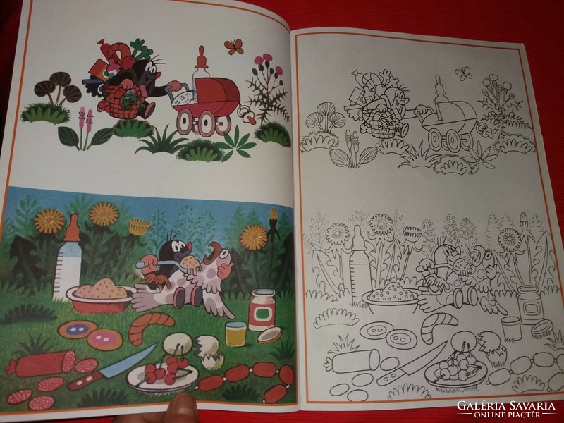 Retro little mole picture fairy tale coloring pages not only for children, but also for children