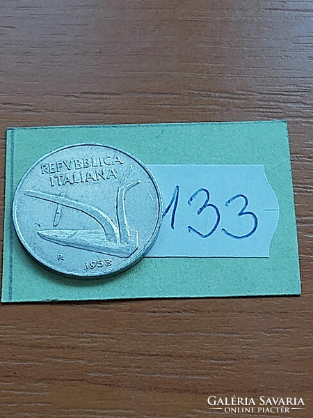 Italy 10 lira 1953 alu. Kalás 133